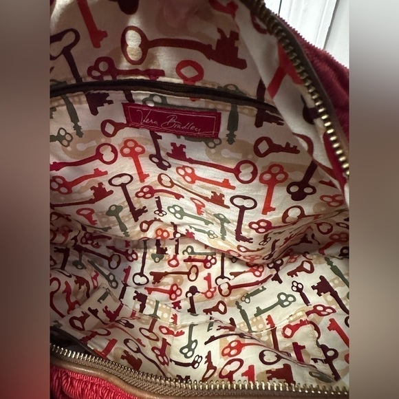 Vera Bradley Red Corduroy XL hobo bag EUC‌‌‌‌‌‌ - Picture 8 of 17